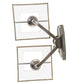 Meyda Lighting Cesta 14" 2-Light Brushed Nickel Wall Sconce With Silk Opal Textrene Shade