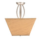 Meyda Lighting Cesta 23" 2-Light Brushed Nickel Semi-flush Mount Ceiling Light With Ralph Lauren Textrene And Statuario Idalight Shade