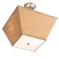 Meyda Lighting Cesta 23" 2-Light Brushed Nickel Semi-flush Mount Ceiling Light With Ralph Lauren Textrene And Statuario Idalight Shade
