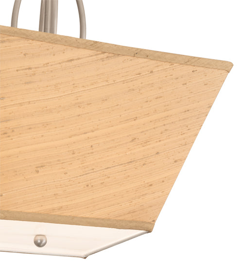 Meyda Lighting Cesta 23" 2-Light Brushed Nickel Semi-flush Mount Ceiling Light With Ralph Lauren Textrene And Statuario Idalight Shade