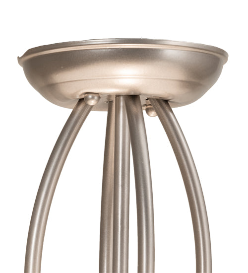 Meyda Lighting Cesta 23" 2-Light Brushed Nickel Semi-flush Mount Ceiling Light With Ralph Lauren Textrene And Statuario Idalight Shade