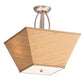 Meyda Lighting Cesta 23" 2-Light Brushed Nickel Semi-flush Mount Ceiling Light With Ralph Lauren Textrene And Statuario Idalight Shade