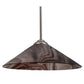 Meyda Lighting Chambord Swirl 18" Brushed Nickel Pendant Light With Violet Fused Shade Glass
