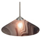 Meyda Lighting Chambord Swirl 18" Brushed Nickel Pendant Light With Violet Fused Shade Glass