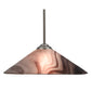 Meyda Lighting Chambord Swirl 18" Brushed Nickel Pendant Light With Violet Fused Shade Glass