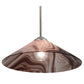 Meyda Lighting Chambord Swirl 18" Brushed Nickel Pendant Light With Violet Fused Shade Glass