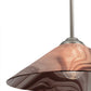 Meyda Lighting Chambord Swirl 18" Brushed Nickel Pendant Light With Violet Fused Shade Glass