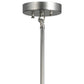 Meyda Lighting Chambord Swirl 18" Brushed Nickel Pendant Light With Violet Fused Shade Glass