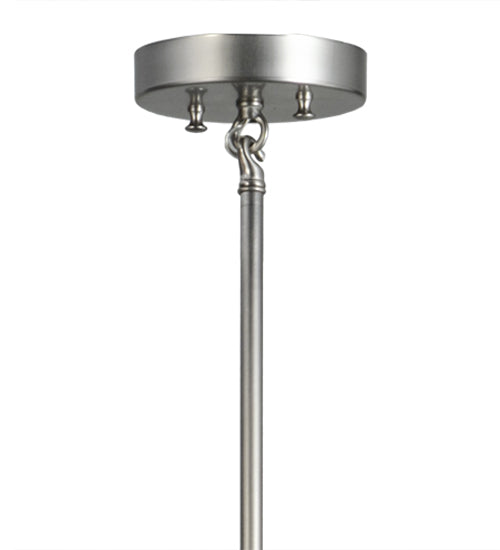 Meyda Lighting Chambord Swirl 18" Brushed Nickel Pendant Light With Violet Fused Shade Glass