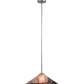 Meyda Lighting Chambord Swirl 18" Brushed Nickel Pendant Light With Violet Fused Shade Glass