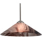 Meyda Lighting Chambord Swirl 18" Brushed Nickel Pendant Light With Violet Fused Shade Glass