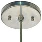 Meyda Lighting Channell 13" Chrome Tapered & Pleated Pendant Light With Cream Fabric and Statuario Idalight Shade