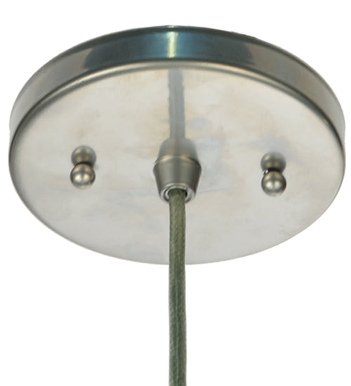 Meyda Lighting Channell 13" Chrome Tapered & Pleated Pendant Light With Cream Fabric and Statuario Idalight Shade