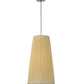 Meyda Lighting Channell 13" Chrome Tapered & Pleated Pendant Light With Cream Fabric and Statuario Idalight Shade
