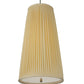 Meyda Lighting Channell 13" Chrome Tapered & Pleated Pendant Light With Cream Fabric and Statuario Idalight Shade