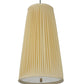 Meyda Lighting Channell 13" Chrome Tapered & Pleated Pendant Light With Cream Fabric and Statuario Idalight Shade