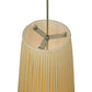 Meyda Lighting Channell 13" Chrome Tapered & Pleated Pendant Light With Cream Fabric and Statuario Idalight Shade