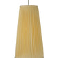 Meyda Lighting Channell 13" Chrome Tapered & Pleated Pendant Light With Cream Fabric and Statuario Idalight Shade