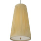 Meyda Lighting Channell 13" Chrome Tapered & Pleated Pendant Light With Cream Fabric and Statuario Idalight Shade