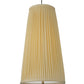 Meyda Lighting Channell 13" Chrome Tapered & Pleated Pendant Light With Cream Fabric and Statuario Idalight Shade