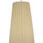 Meyda Lighting Channell 15" 3-Light Chrome Tapered & Pleated Pendant Light With Antique Cream Shade