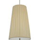 Meyda Lighting Channell 15" 3-Light Chrome Tapered & Pleated Pendant Light With Antique Cream Shade