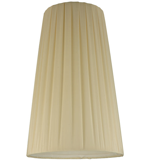 Meyda Lighting Channell 15" 3-Light Chrome Tapered & Pleated Pendant Light With Antique Cream Shade