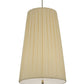 Meyda Lighting Channell 15" 3-Light Chrome Tapered & Pleated Pendant Light With Antique Cream Shade