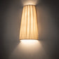 Meyda Lighting Channell 9" 2-Light Gloss White Tapered & Pleated Wall Sconce With Antique Cream Textrene Shade