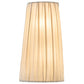 Meyda Lighting Channell 9" 2-Light Gloss White Tapered & Pleated Wall Sconce With Antique Cream Textrene Shade