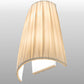 Meyda Lighting Channell 9" 2-Light Gloss White Tapered & Pleated Wall Sconce With Antique Cream Textrene Shade