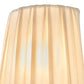 Meyda Lighting Channell 9" 2-Light Gloss White Tapered & Pleated Wall Sconce With Antique Cream Textrene Shade