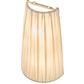 Meyda Lighting Channell 9" 2-Light Gloss White Tapered & Pleated Wall Sconce With Antique Cream Textrene Shade