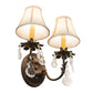 Meyda Lighting Chantilly 14" 2-Light Cortez Gold Wall Sconce With Cream Textrene Shade