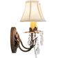 Meyda Lighting Chantilly 14" 2-Light Cortez Gold Wall Sconce With Cream Textrene Shade