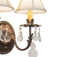 Meyda Lighting Chantilly 14" 2-Light Cortez Gold Wall Sconce With Cream Textrene Shade