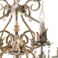 Meyda Lighting Chantilly 24" 5-Light Antique Silver Chandelier With Cream Fabric Shade