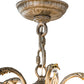 Meyda Lighting Chantilly 24" 5-Light Antique Silver Chandelier With Cream Fabric Shade