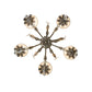 Meyda Lighting Chantilly 24" 5-Light Antique Silver Chandelier With Cream Fabric Shade