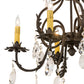 Meyda Lighting Chantilly 24" 5-Light Chestnut Chandelier With Amber Faux Candlelight Shade Glass