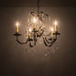 Meyda Lighting Chantilly 24" 5-Light French Bronzed Chandelier With Amber Faux Candlelight