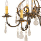 Meyda Lighting Chantilly 24" 5-Light French Bronzed Chandelier With Amber Faux Candlelight