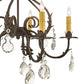 Meyda Lighting Chantilly 24" 5-Light Gilded Tobacco Chandelier With Ivory Faux Candlelight