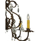 Meyda Lighting Chantilly 24" 5-Light Pompeii Gold Chandelier With Amber Faux Candlelight