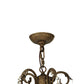 Meyda Lighting Chantilly 24" 5-Light Pompeii Gold Chandelier With Amber Faux Candlelight
