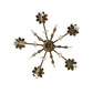 Meyda Lighting Chantilly 24" 5-Light Pompeii Gold Chandelier With Amber Faux Candlelight