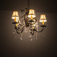 Meyda Lighting Chantilly 25" 5-Light French Bronze Chandelier With Cream Trumpet Textrene Shade