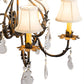 Meyda Lighting Chantilly 25" 5-Light French Bronze Chandelier With Cream Trumpet Textrene Shade