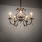 Meyda Lighting Chantilly 256731 24" 5-Light Gilded Tobacco Chandelier With Ivory Faux Candlelight