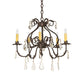 Meyda Lighting Chantilly 256731 24" 5-Light Gilded Tobacco Chandelier With Ivory Faux Candlelight